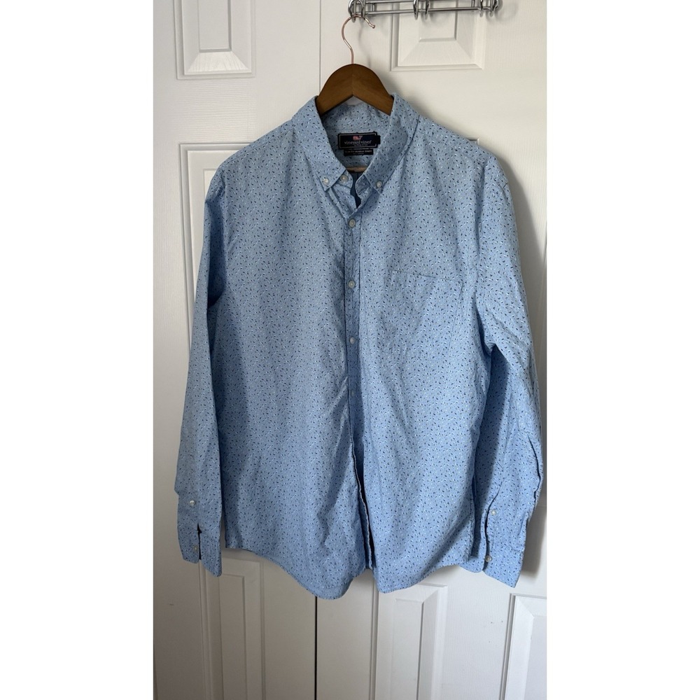 Vineyard Vines Men's Long Sleeve Size XL Slim Fit Murray Shirt Good‎ Condition